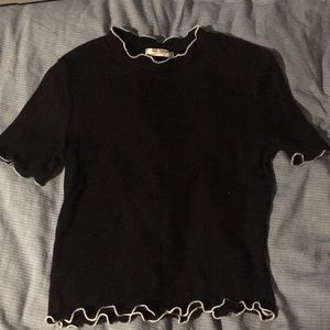 Black Mock Neck Top